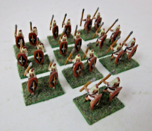 Vintage 1980s? Painted Infantry Lot of 20 - Spears and Shields War Miniatures