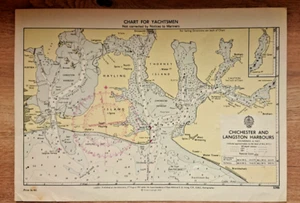 Admiralty Chart for Yachtsmen – No. 5398 – 1962 – Chichester & Langston Harbours - Picture 1 of 4