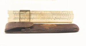 SLIDE RULE SEI POLLICI SUN HEMI CON CUSTODIA IN PELLE CIRCA 1960 REF: 5570D - Foto 1 di 4