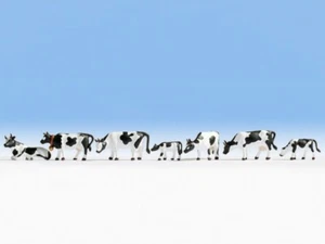 HO Scale Animals - 15721 - Cows - Black & White - Bild 1 von 1