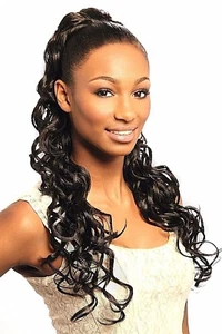Cherish Synthetic Long Curly Drawstring Natural Hair Ponytail - Miami Girl - Picture 1 of 31