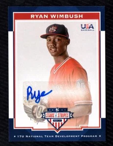 ET) 2017 USA Baseball Stars & Stripes 17U #40 Ryan Wimbush AUTO 159/399 - Picture 1 of 1