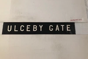 Louth / Mablethorpe Depot Linen Bus Destination Blind 30"- Ulceby Gate - Picture 1 of 8