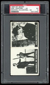 1966 Topps Get Smart #42 X99 Wester #50 Maxwell In Control PSA 5 Full Panel - Picture 1 of 4