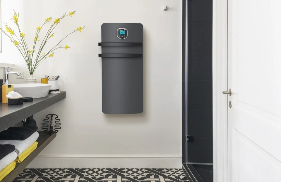 Seche-Serviettes 1250w Helias Soufflant Electrique Anthracite Intuis NEK2514SEHS