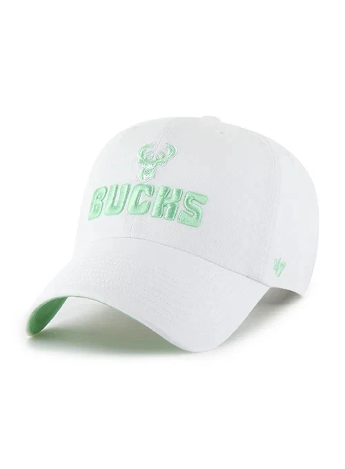 Sombrero blanco ajustable para mujer marca Milwaukee Bucks luminancia limpieza Foto 1 de 4