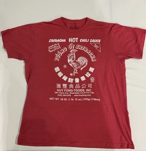 Spicy Rooster Sriracha Hot Sauce Label T-Shirt Unisex Größe Large H3 - Bild 1 von 10