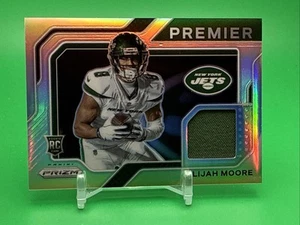 ELIJAH MOORE 2021 PANINI PRIZM PREMIER ROOKIE PATCH SILVER JETS RC FREE SHIPPING - Picture 1 of 8