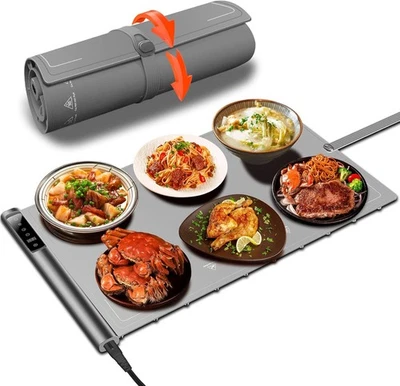 Warming Mat for Food,Silicone Electric Warming Tray for Buffets Party and Home,1 - Image 1 of 4