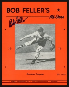 Bob Feller Autographed Signed All Star Program Reprint Cleveland Indians - Picture 1 of 2