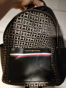 Tommy Hilfiger Backpack Purse Red Black Navy Blue Small Fantastic Condition VNS - Picture 1 of 5