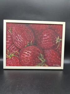 Swedish Signed Oil painting with strawberries - Picture 1 of 7