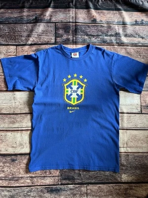 Nike Brazil Joga Bonito T Shirt Y2K 2000s Ronaldo Ronaldinho Total 90 Brasil - Image 1 of 4
