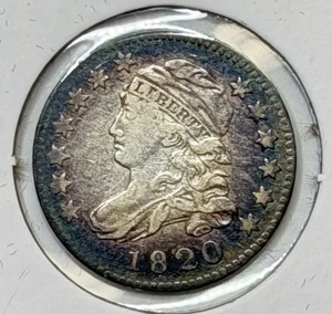 1820 10c Capped Bust Dime ** Awesome Color ** XBLXH2018 - Picture 1 of 5