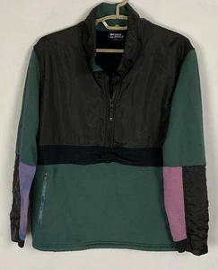 Mons Royale Decade Merino 1/4 Zip Fleece Pullover Womens Sz L Multicolor 42x26” - Picture 1 of 22