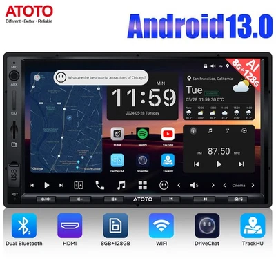 ATOTO X10 Autoradio 8G+128G Android 13 GPS Navi Radio 4G LTE DriveChat-GPT DSP - Bild 1 von 4