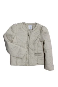 Mayoral Womens Long Sleeve Zip Front Puffer Jacket Nylon Beige Size 8 - Picture 1 of 4