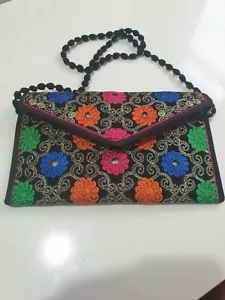 Indian Women hand made Wallet Ladies Handbag Card Phone Holder Case Coin - Picture 1 of 5
