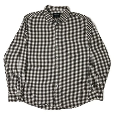Рубашка мужская Rodd & Gunn размер XL на пуговицах спереди с длинным рукавом серая белая клетчатая - Изображение 1 из 4