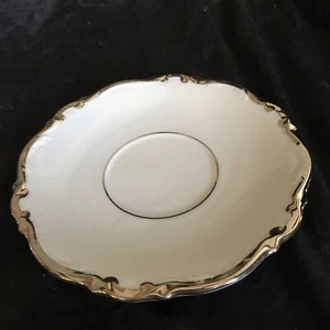 Vintage Mitterteich Bavaria Platin Prinzessin Teetasse Untertassenteller 6 Zoll (4382 46) - Bild 1 von 4