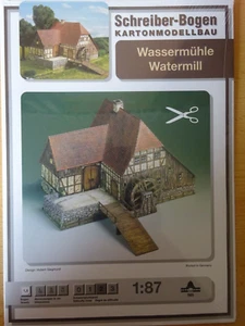 Wassermühle 1:87 H0 Kartonbausatz *NEU* Schreiber- Bastelbogen - Bild 1 von 1