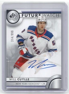 WILL CUYLLE 2023-24 SP Authentic AUTO FUTURE WATCH RC 314/999 Rangers #104 - Picture 1 of 2