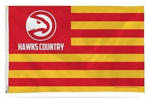 Atlanta Hawks Flag Banner 3x5 Country Design Premium with Metal Grommets... - Picture 1 of 1
