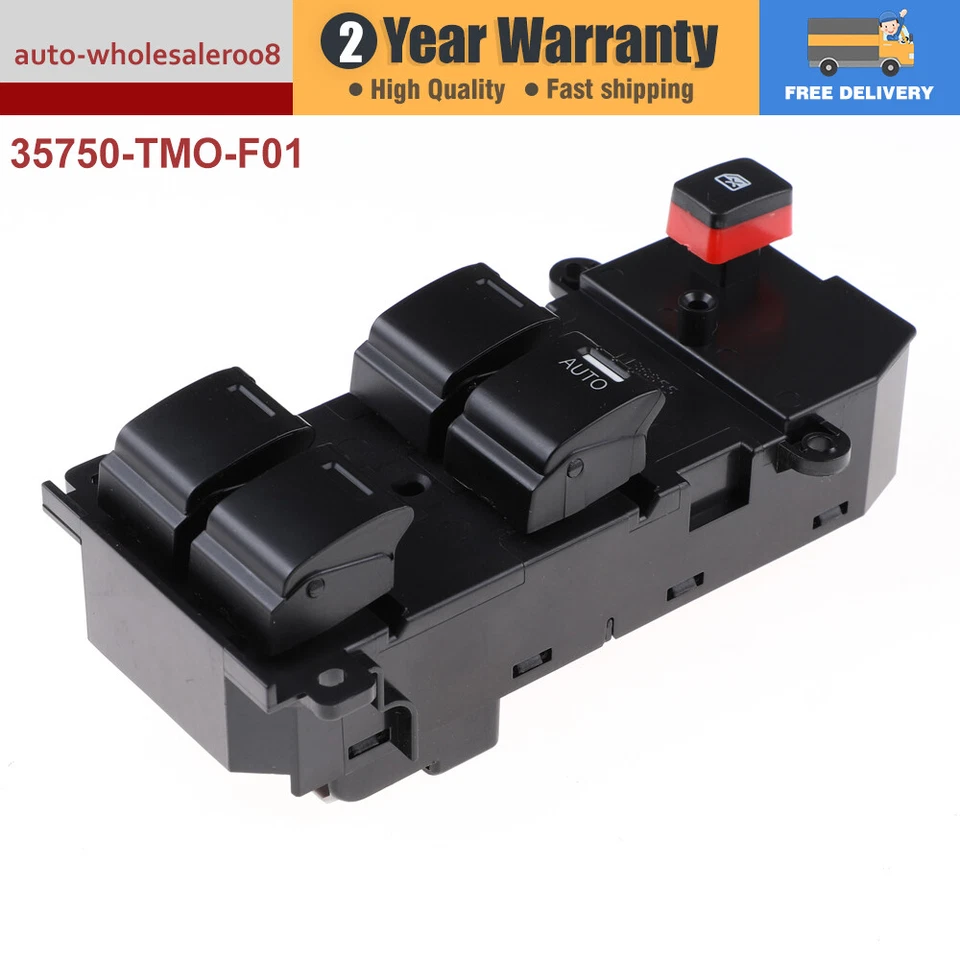 Interruptor maestro ventana eléctrica 35750-TM0-A01 para Honda City 2007-2012 RHD Foto 1 de 4