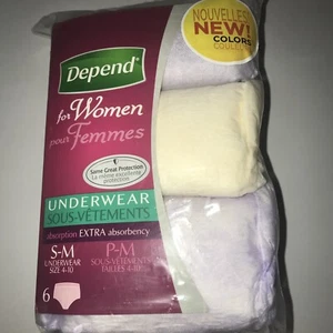 Nuovo Depend intimo donna cotone extra assorbente 6 pezzi taglia S-M 4-10 sigillato - Foto 1 di 1