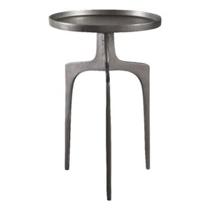Uttermost Kenna Contemporary Aluminum Accent Table in Nickel - Picture 1 of 4