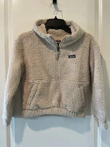 Patagonia Girls Los Gatos Hoody Sweatshirt Shroom Taupe Size Small 7/8 - Picture 1 of 5