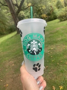 DOG MOM Starbucks Reusable Cold Cup Tumbler Venti 24 oz - Picture 1 of 3