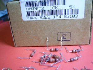 [50pcs] 10K 2W 5% Metal Oxide Resistors Philips PR02 - Picture 1 of 1