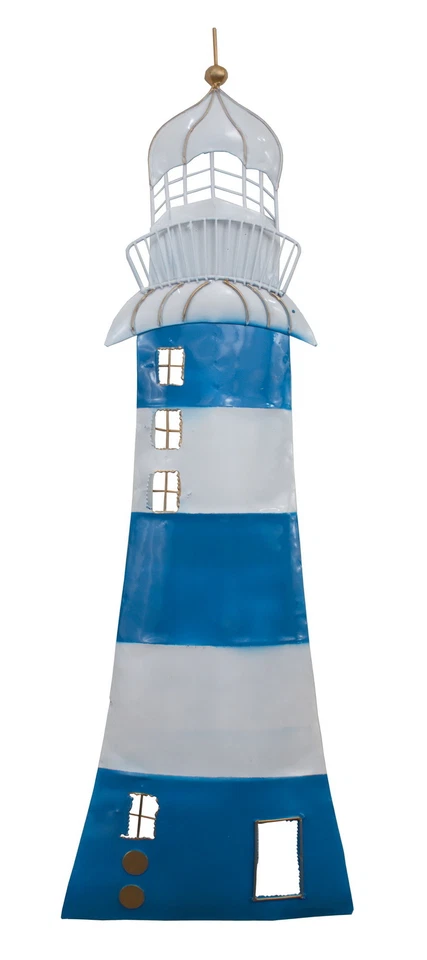 Leuchtturm Wanddeko Metall Wandbild Maritim Deko Figur Skulptur Objekt Bild - Bild 1 von 1
