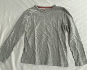 Boden Solid Long Sleeve Gray Shirt Size 7/8Y Girls