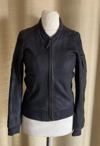 Oakwood echt LEDER Biker Look Jacke Lederjacke grau Größe XS - Bild 1 von 10