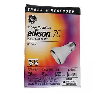 GE Edison 75 Indoor Floodlight Track & Recessed Lighting Bulb 75 Watt NEW - Picture 1 of 4