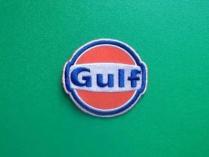 Motor Racing Motorsport Oils Fuels Patch Sew / Iron On Patch Badge Gulf - Foto 1 di 1