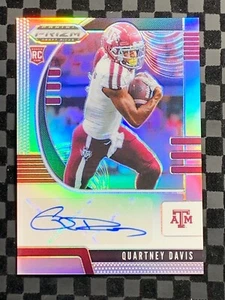 2020 Panini Prizm Draft Picks Silver Auto Prizm Quartney Davis RC Texas A&M - Picture 1 of 4
