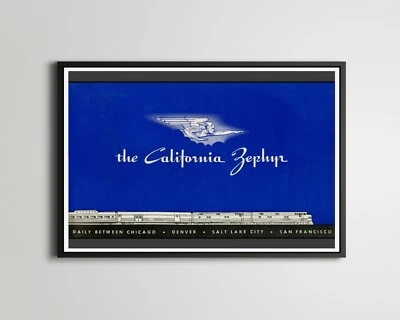 1952 California Zephyr Brochure POSTER! (up to 24" x 36") - Trains - Vintage - Image 1 of 4