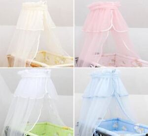 CROWN CHIFFON CANOPY / DRAPE / MOSQUITO NET TO FIT CRIB / CRADLE / MOSES BASKET