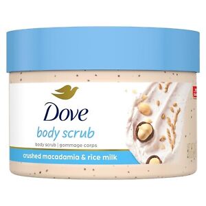 Dove Exfoliating Body Polish Body Scrub Crushed Macadamia and Rice Milk 298 gm