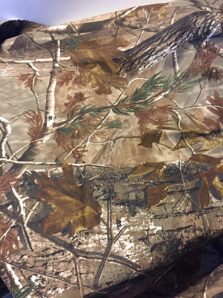 Realtree Camo Fabric 3/4 Yard Heavy Cotton  Pinecones, Tree Branches, Oak Leaves - Image 1 of 1