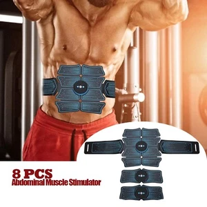 Abdominal Muscle Stimulator Trainer USB Rechargeable Portable Fitness Workout - Picture 1 of 9