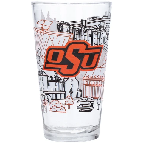 Oklahoma State Cowboys 16oz. Campus Line Art Pint Glass Cover