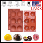 6-Cavity Silicone Cake Mold DIY For Kitchen Cookies Candy Chocolate Baking 3PACK