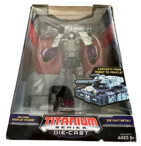 FIGURA DE METAL FUNDIDO A PRESIÓN TRANSFORMERS MEGATRON TANK SERIE TITANIO Con Caja - Imagen 1 de 7