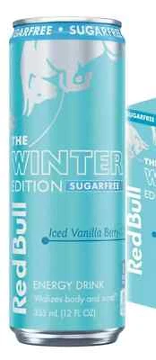 ❄️RARE -DISCONT- HTF SUGARFREE Red Bull Winter Edition 12 Oz Iced Vanilla Berry❄ - Image 1 of 4