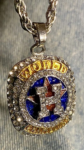 Houston Astros 2017 Championship World Series Ring Inspired Pendant Necklace Cover