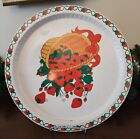 Vintage Metal Tray Stawberries Giftco Inc Made In Hong Kong